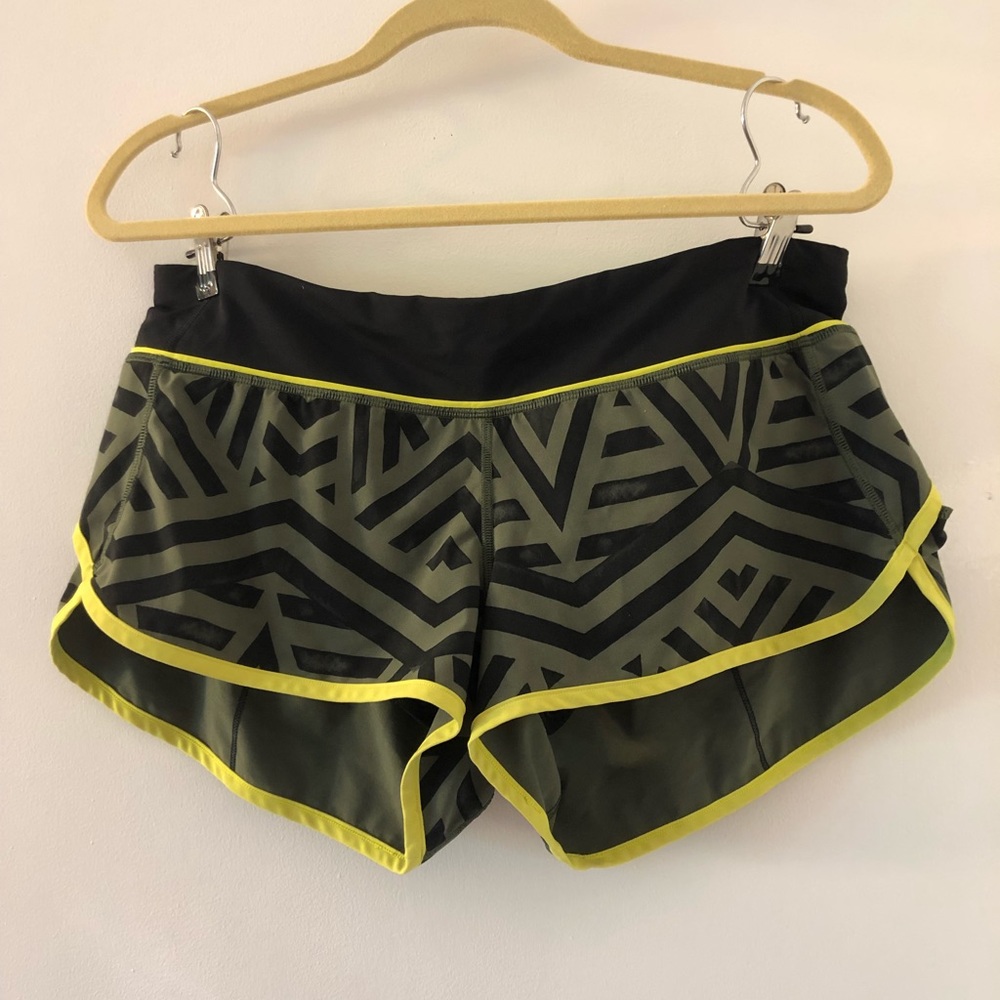 Lululemon Speed Shorts Olive Green Size 10
